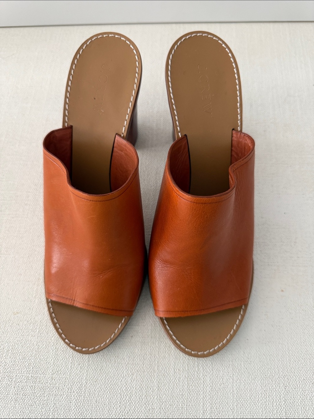J. Crew Leather  Marlow Open-Toe Slide Mule